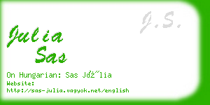 julia sas business card